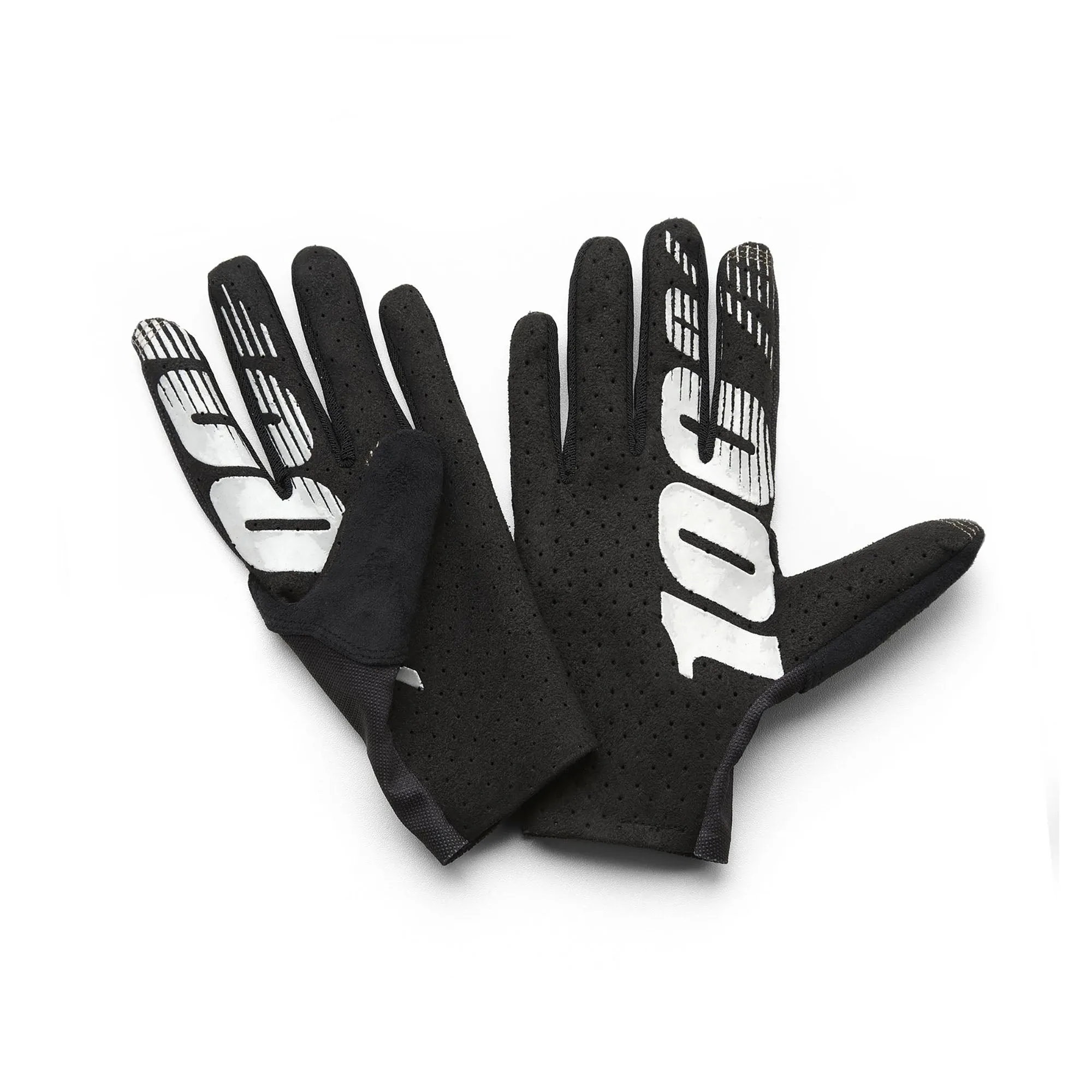 100% Motorcycle Full Finger Celium Motocross Gloves Blue Orange - 823699