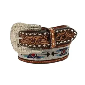 Angel Ranch Women's Tooled & Beaded Belt