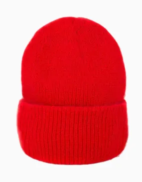 Angora Wool Beanie | Red