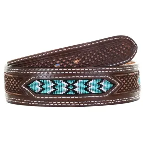 B1036 - Brown Vintage Beaded Belt
