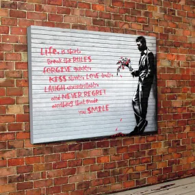 Banksy Petal Canvas