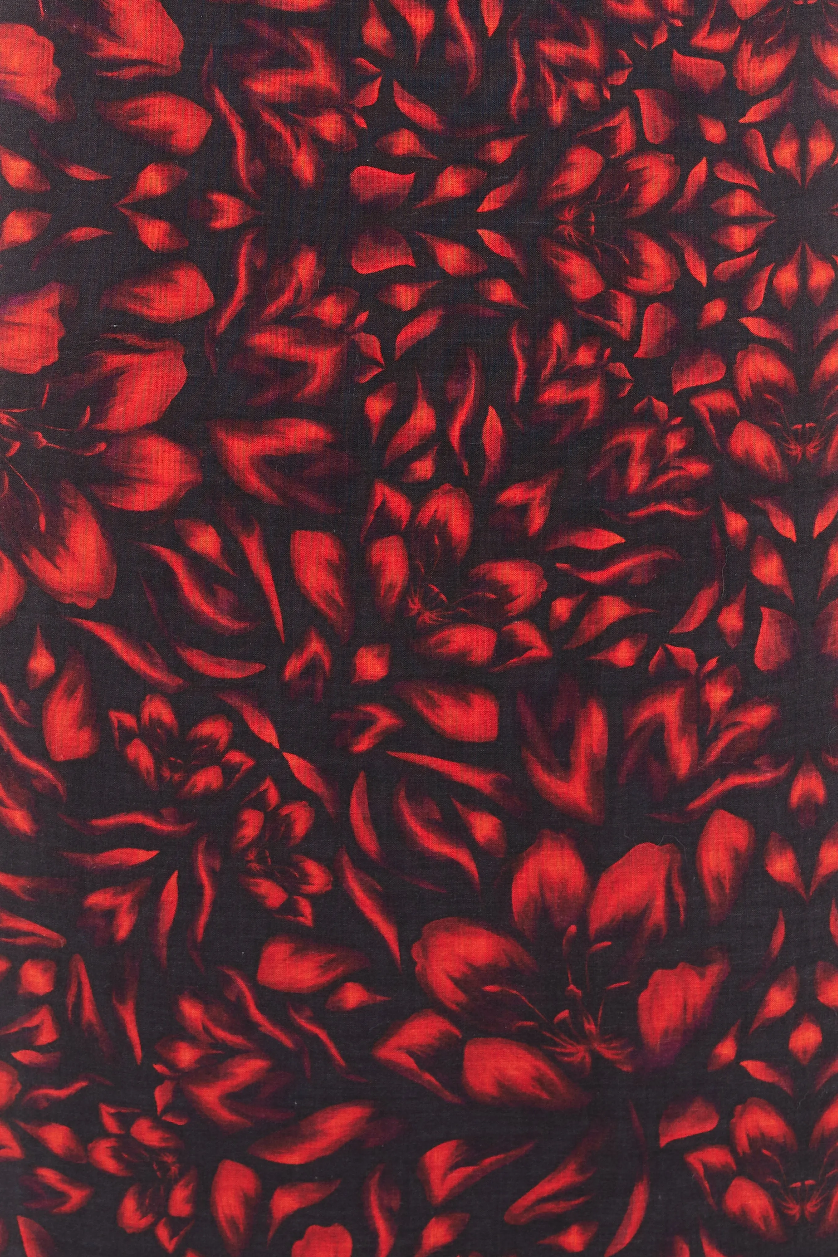 Black & Red Floral Scarf
