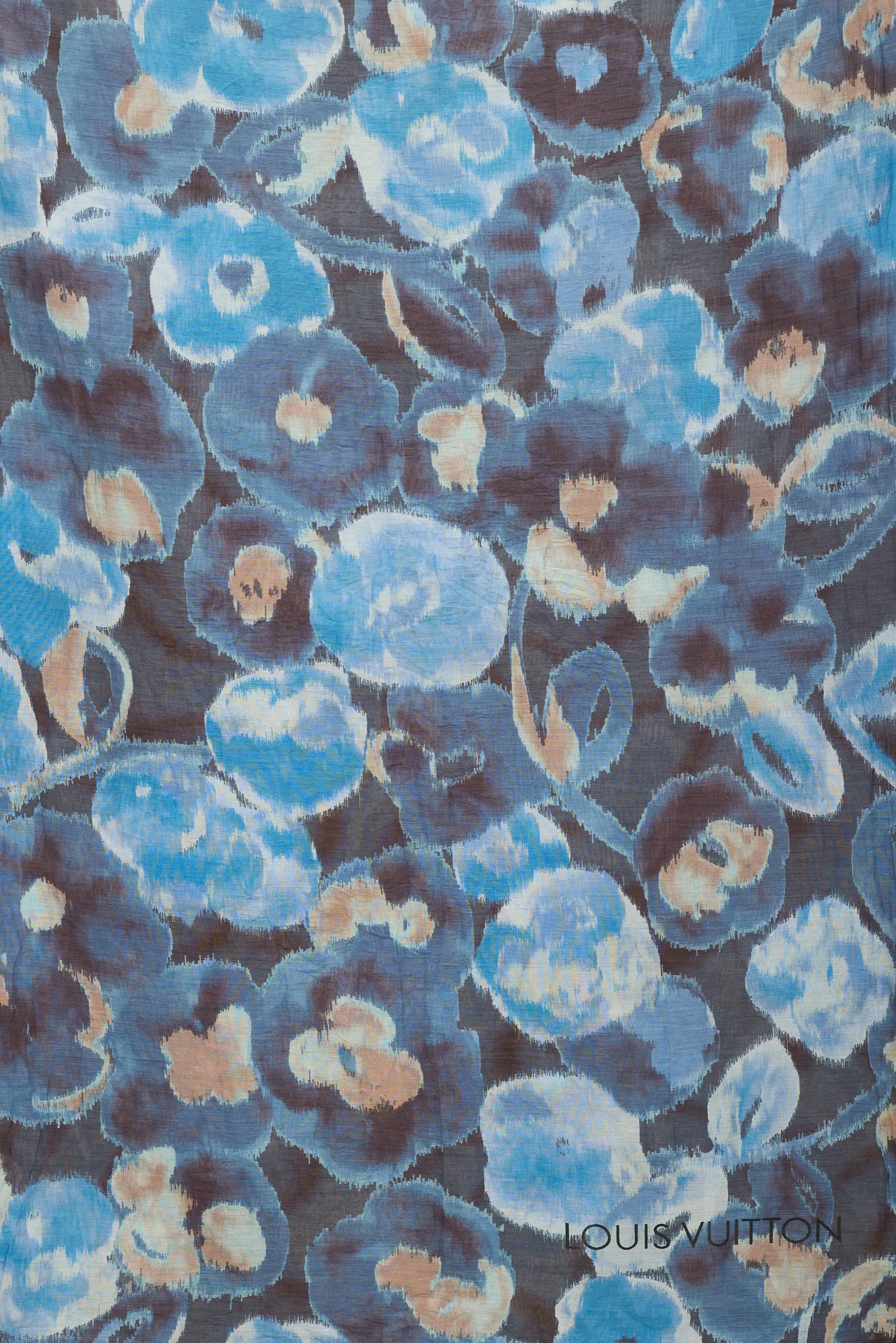 Blue Circular Fringe Scarf