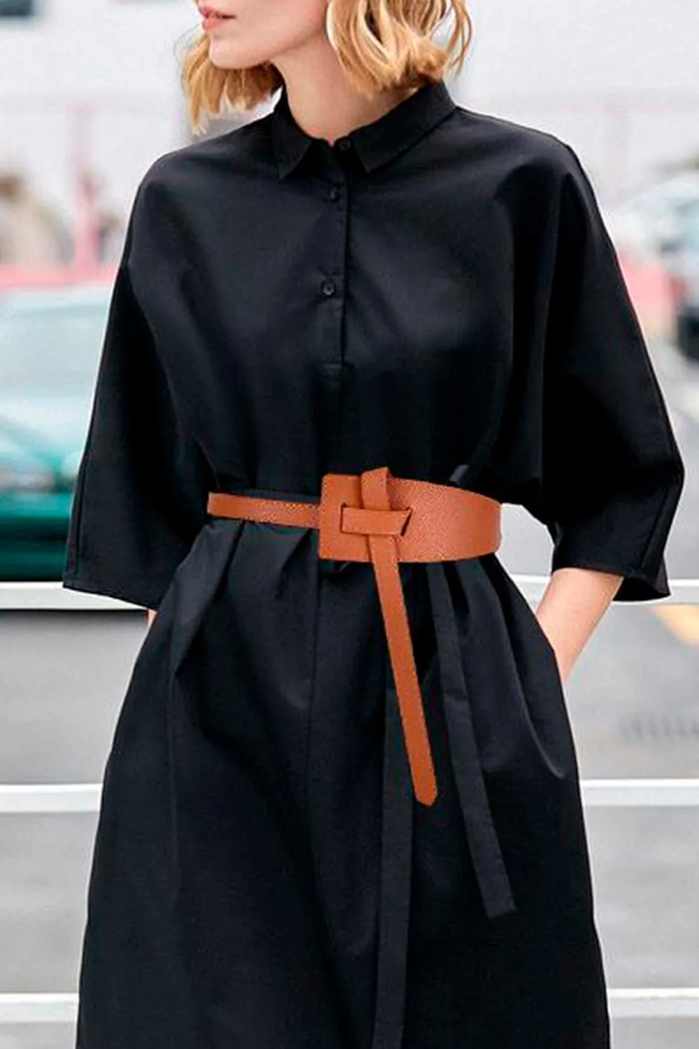 Eco Leather Pull Through Belt