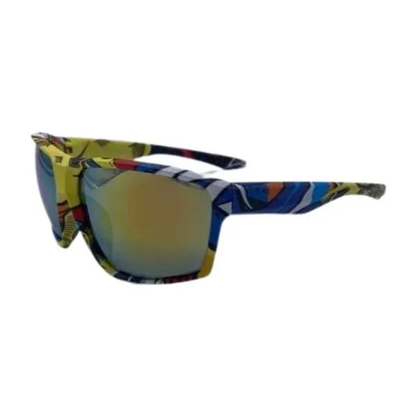 Graphic Sports Wrap Sunglasses