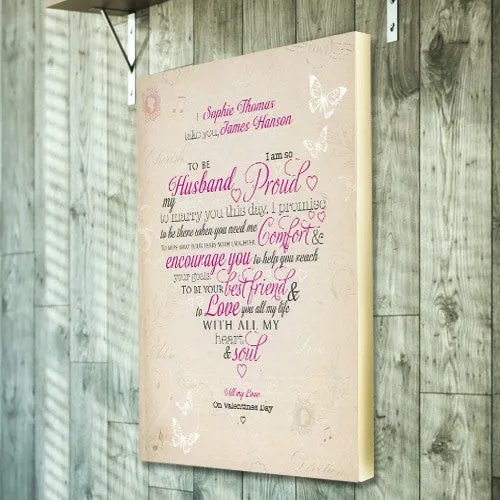 Heart Vows Valentines Canvas