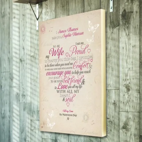 Heart Vows Valentines Canvas