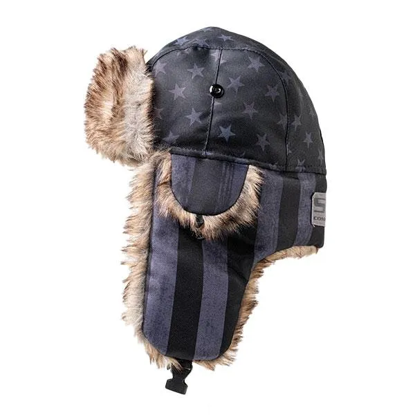 Kids Trapper Hat | Blackout American Flag PreOrder