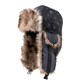 Kids Trapper Hat | Blackout American Flag PreOrder