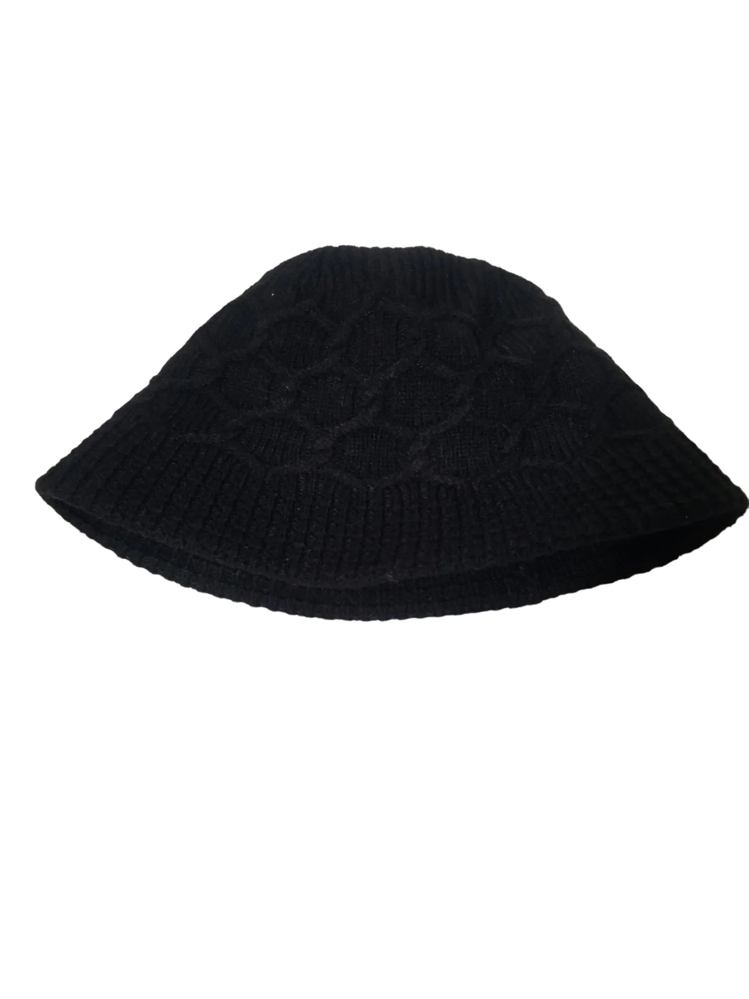Knitted Criss Cross Pattern Bucket Hat