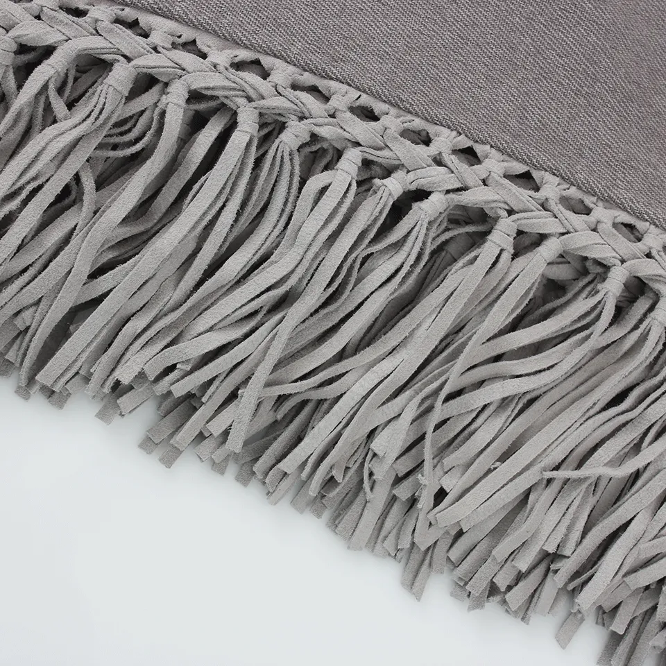 Leather Fringe Scarf