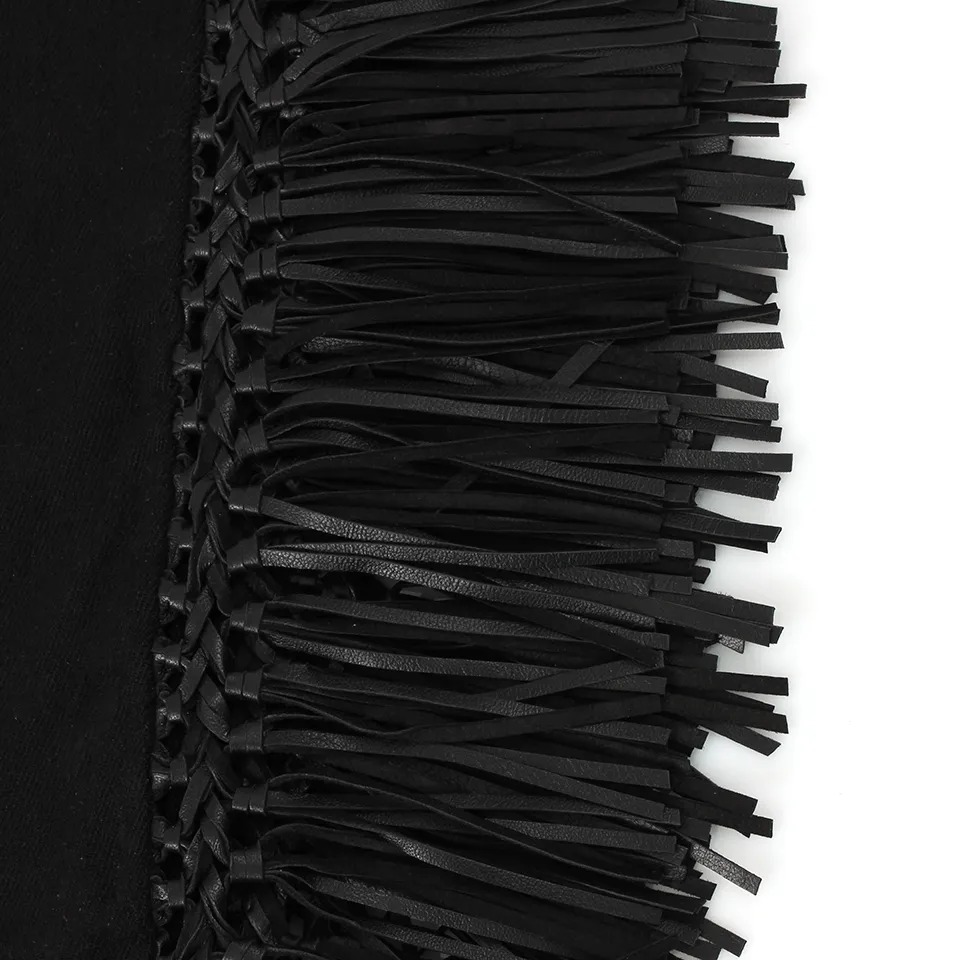 Leather Fringe Scarf