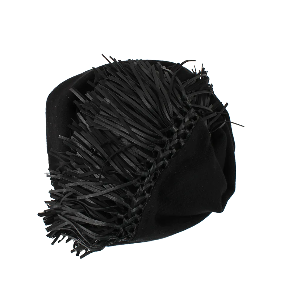 Leather Fringe Scarf