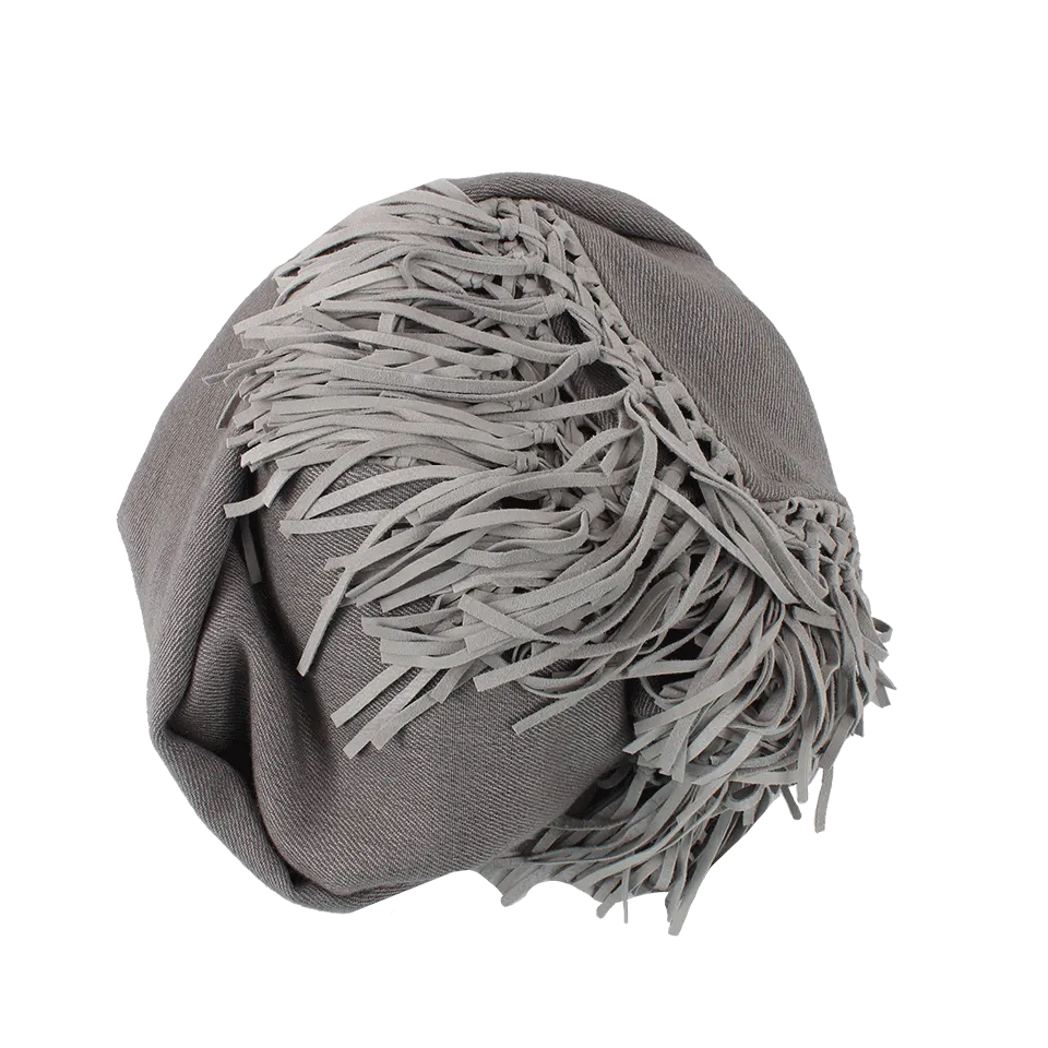 Leather Fringe Scarf