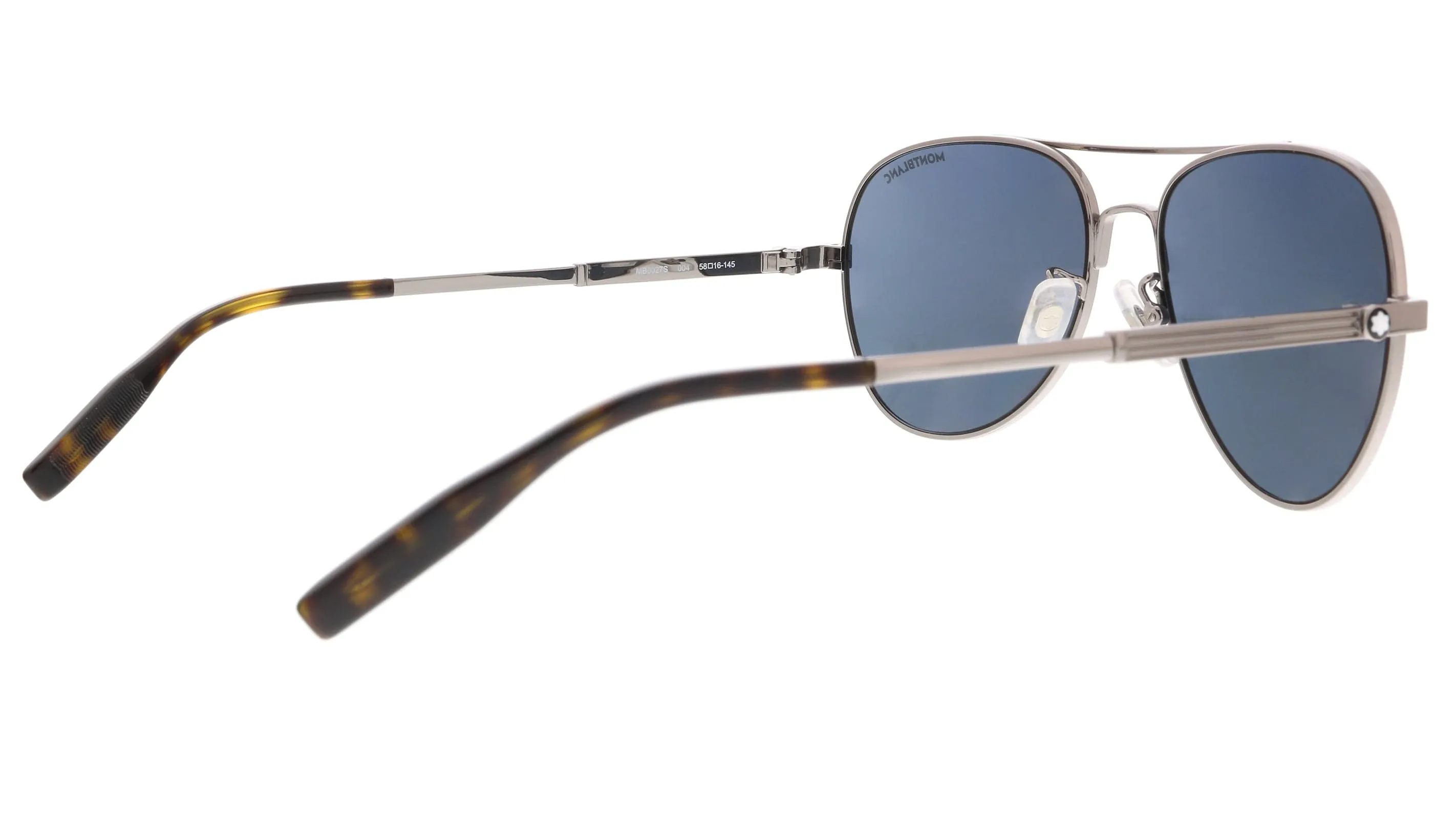 Montblanc MB0027S-004 Ruthenium Aviator Sunglasses
