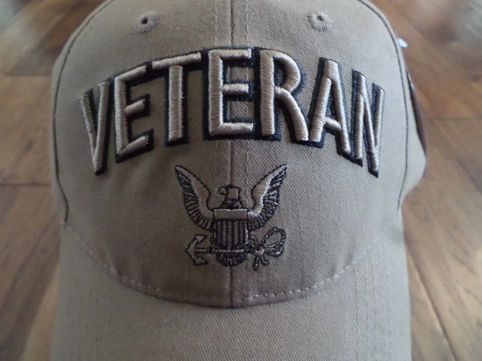 NEW U.S NAVY VETERAN COYOTE BROWN HAT 3D EMBROIDERED RAISED LETTERS BALL CAP