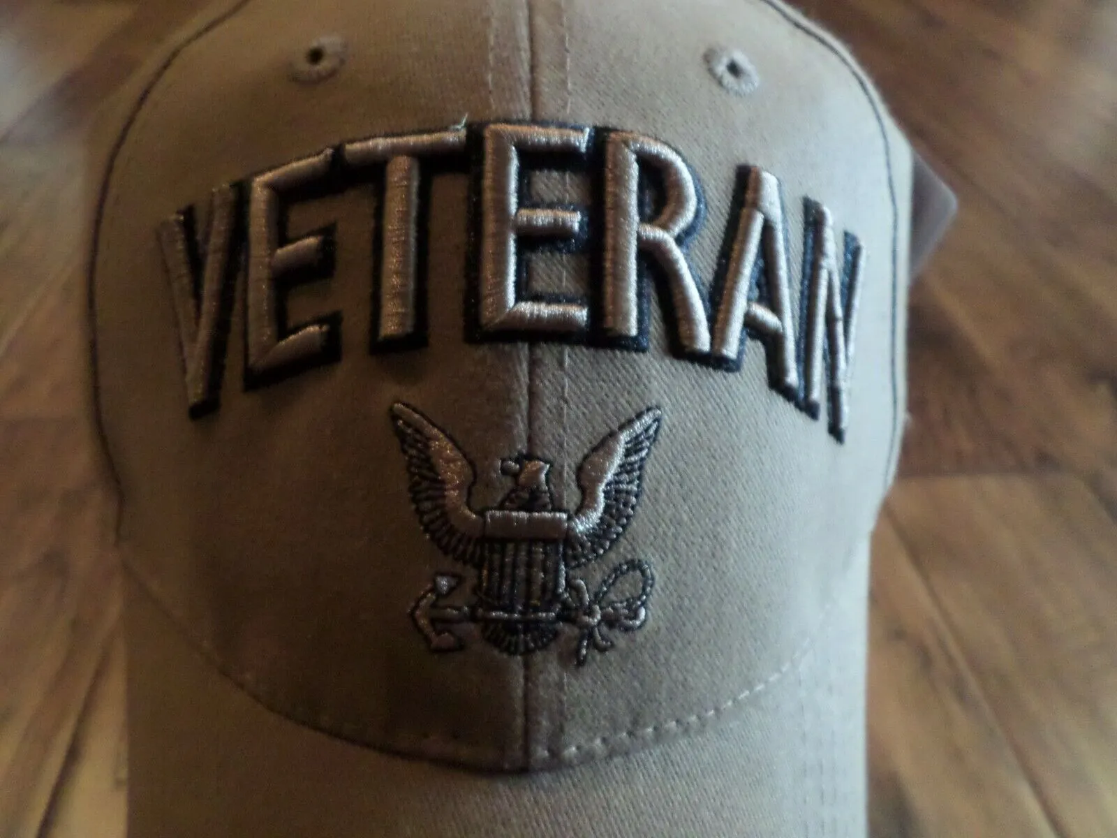 NEW U.S NAVY VETERAN COYOTE BROWN HAT 3D EMBROIDERED RAISED LETTERS BALL CAP