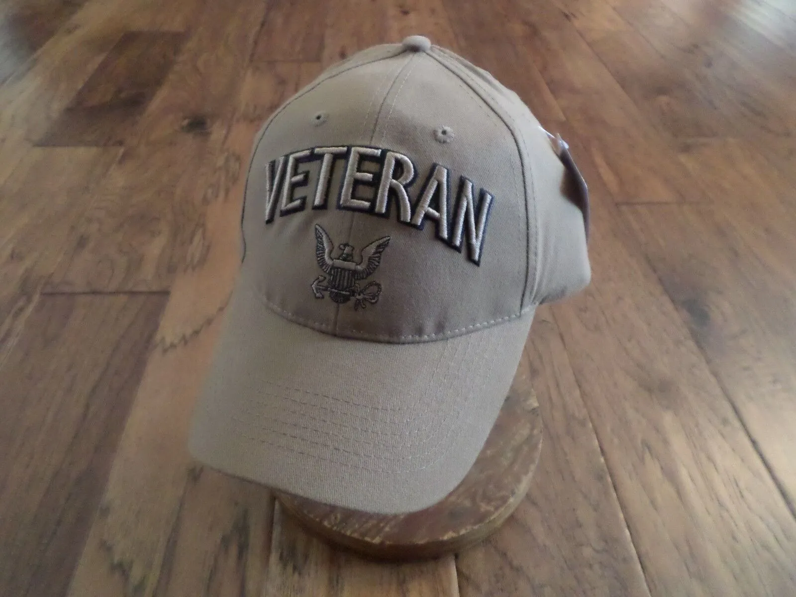 NEW U.S NAVY VETERAN COYOTE BROWN HAT 3D EMBROIDERED RAISED LETTERS BALL CAP