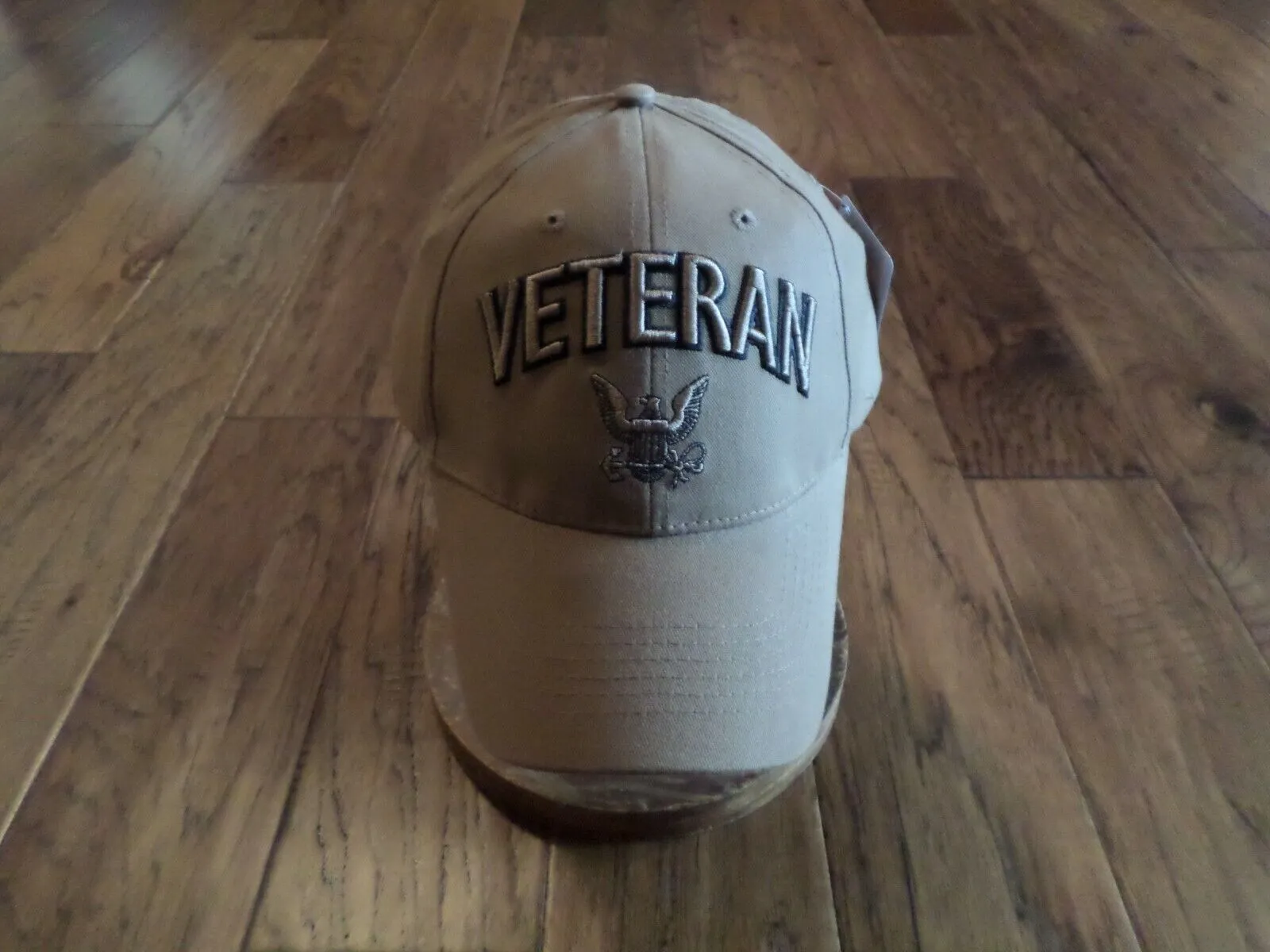 NEW U.S NAVY VETERAN COYOTE BROWN HAT 3D EMBROIDERED RAISED LETTERS BALL CAP