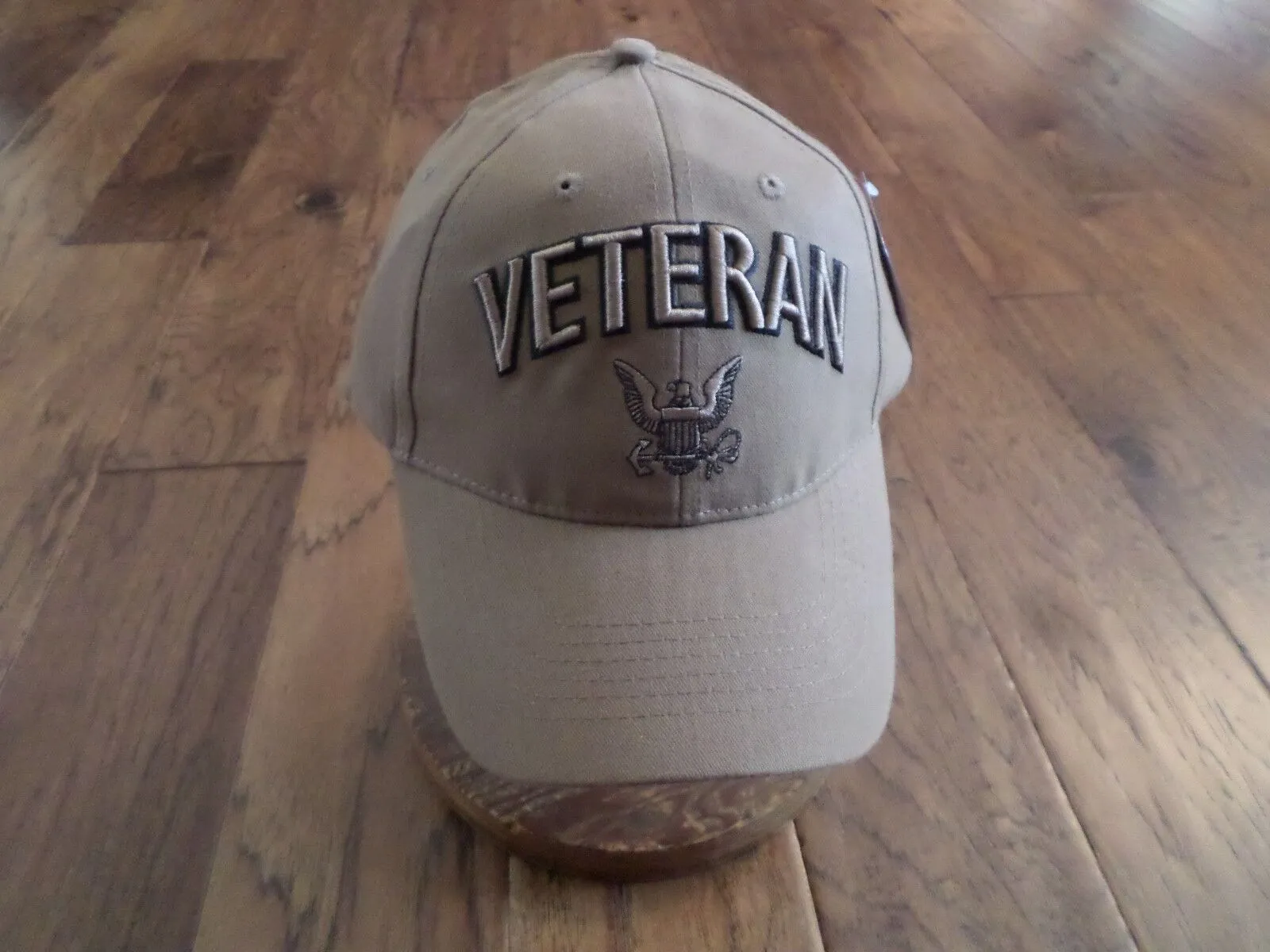 NEW U.S NAVY VETERAN COYOTE BROWN HAT 3D EMBROIDERED RAISED LETTERS BALL CAP
