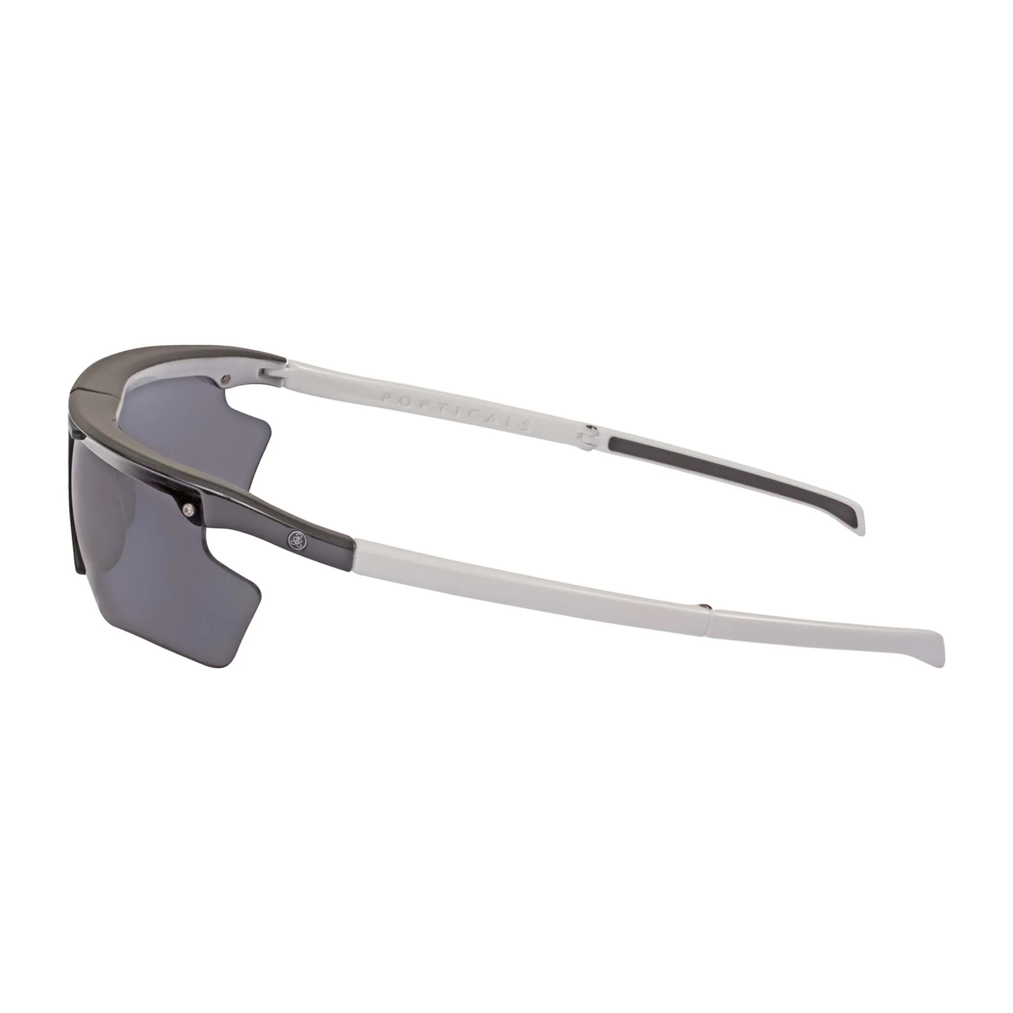 POPEDGE | Polarized, Gloss Black/White, Gray Lens, Small