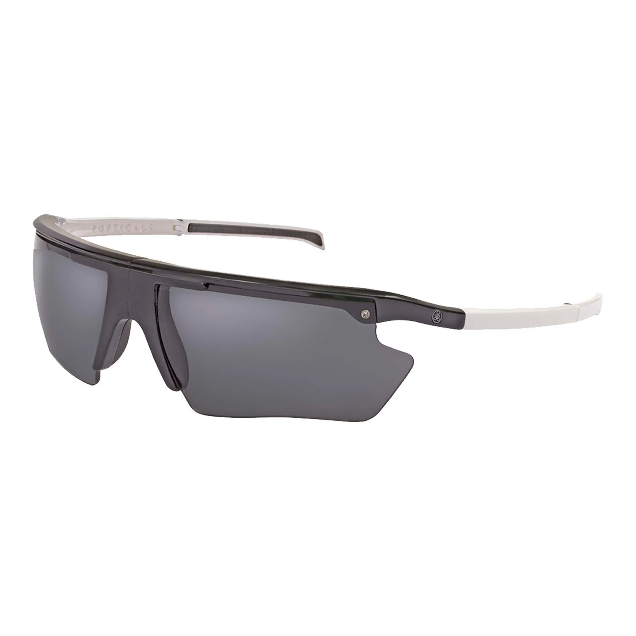 POPEDGE | Polarized, Gloss Black/White, Gray Lens, Small