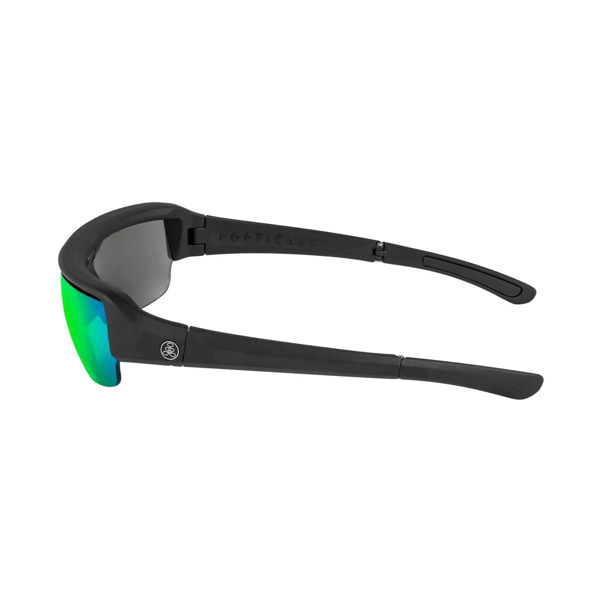 POPGUN | Polarized, Matte Black, Green Mirror
