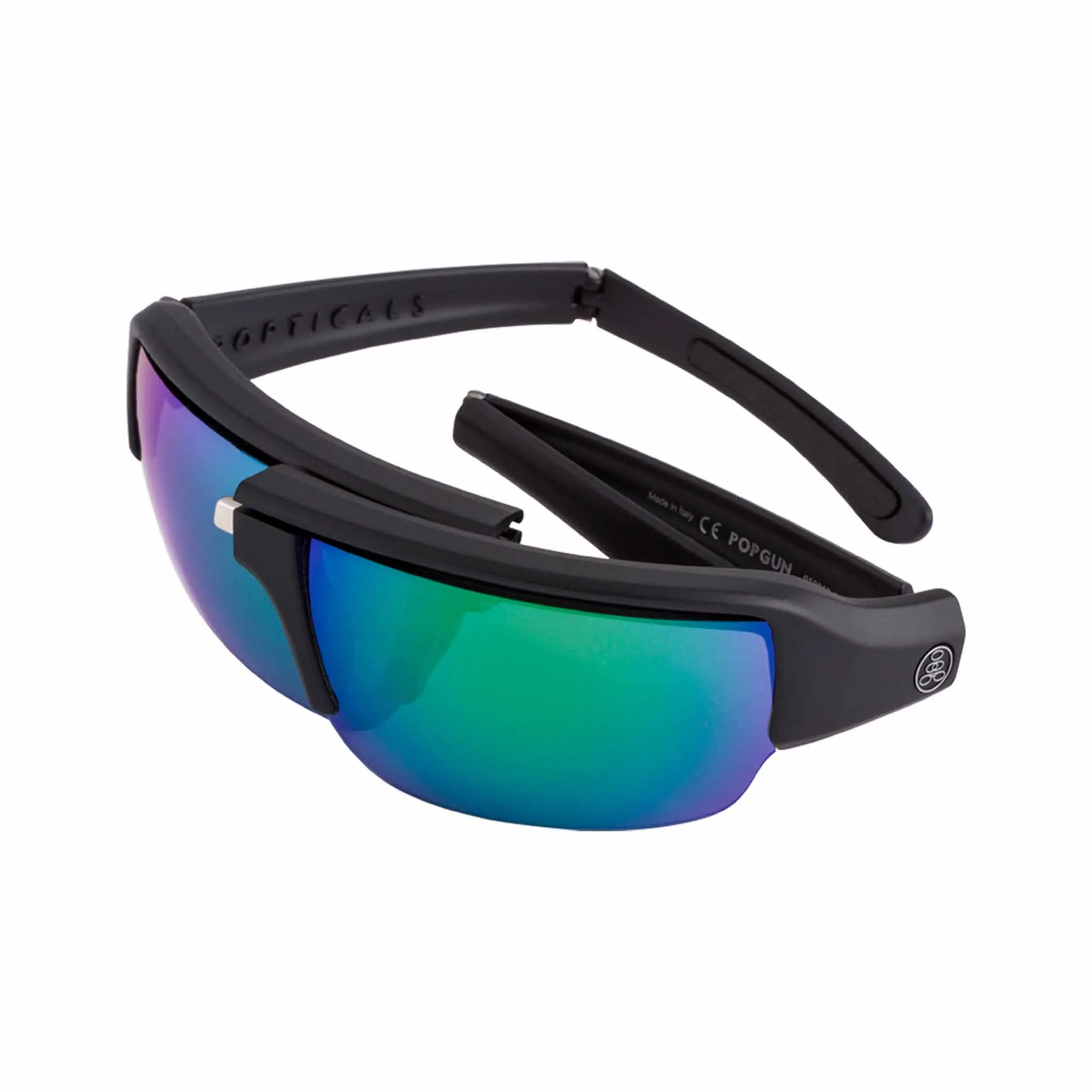 POPGUN | Polarized, Matte Black, Green Mirror