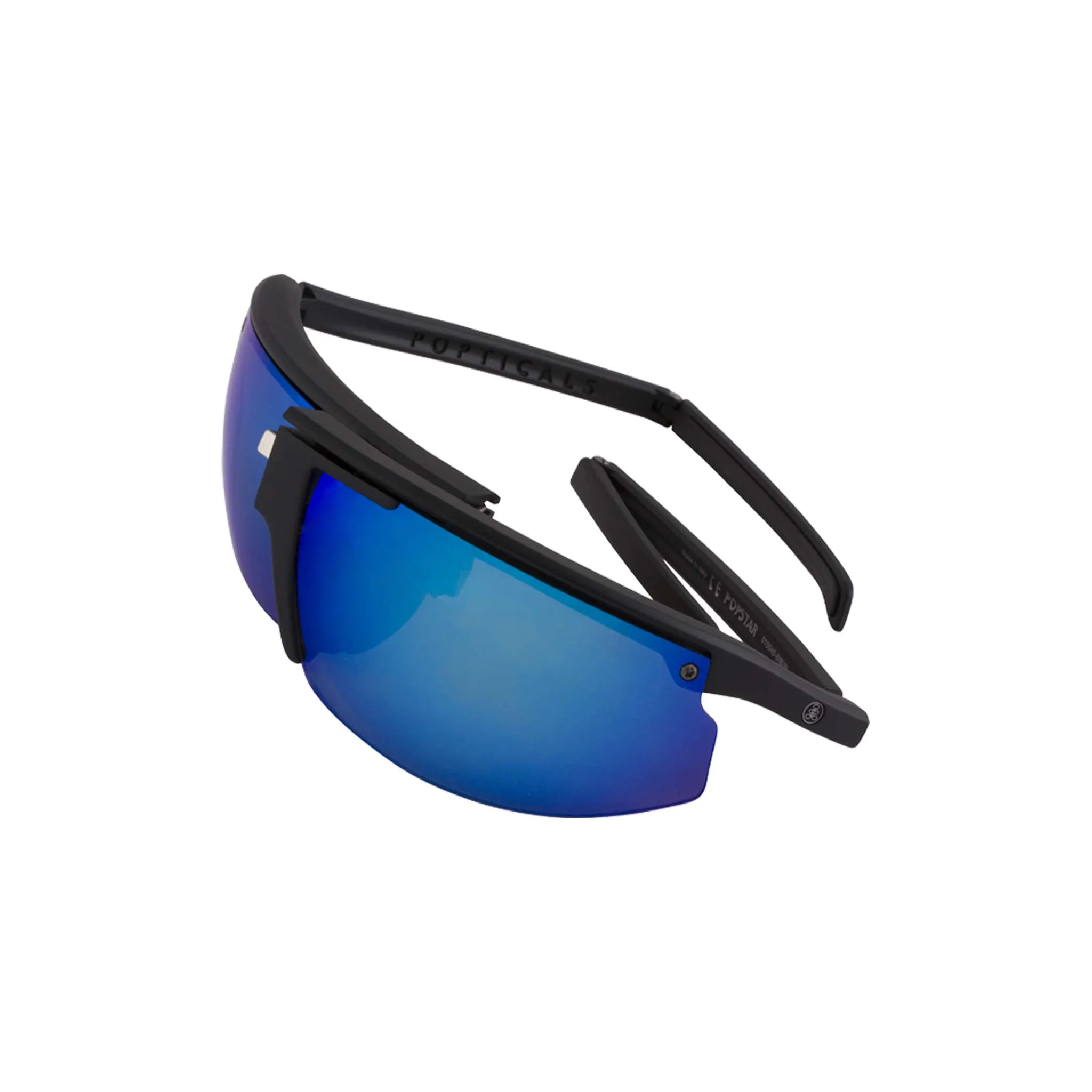 POPSTAR | Polarized, Matte Black, Blue Mirror, Small