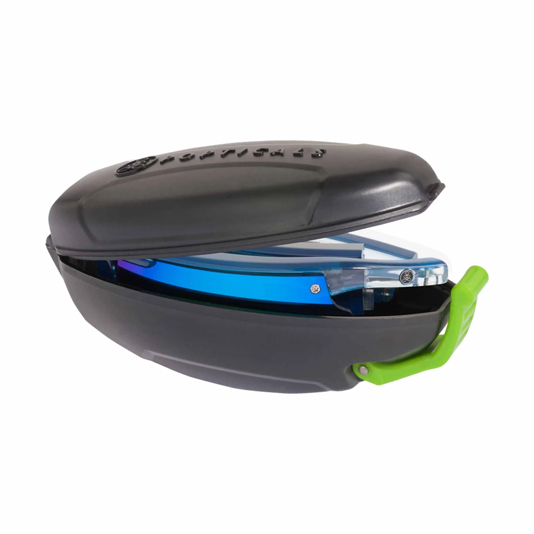 POPTRAIL | Polarized, Gloss Blue/Crystal, Blue Mirror, Small