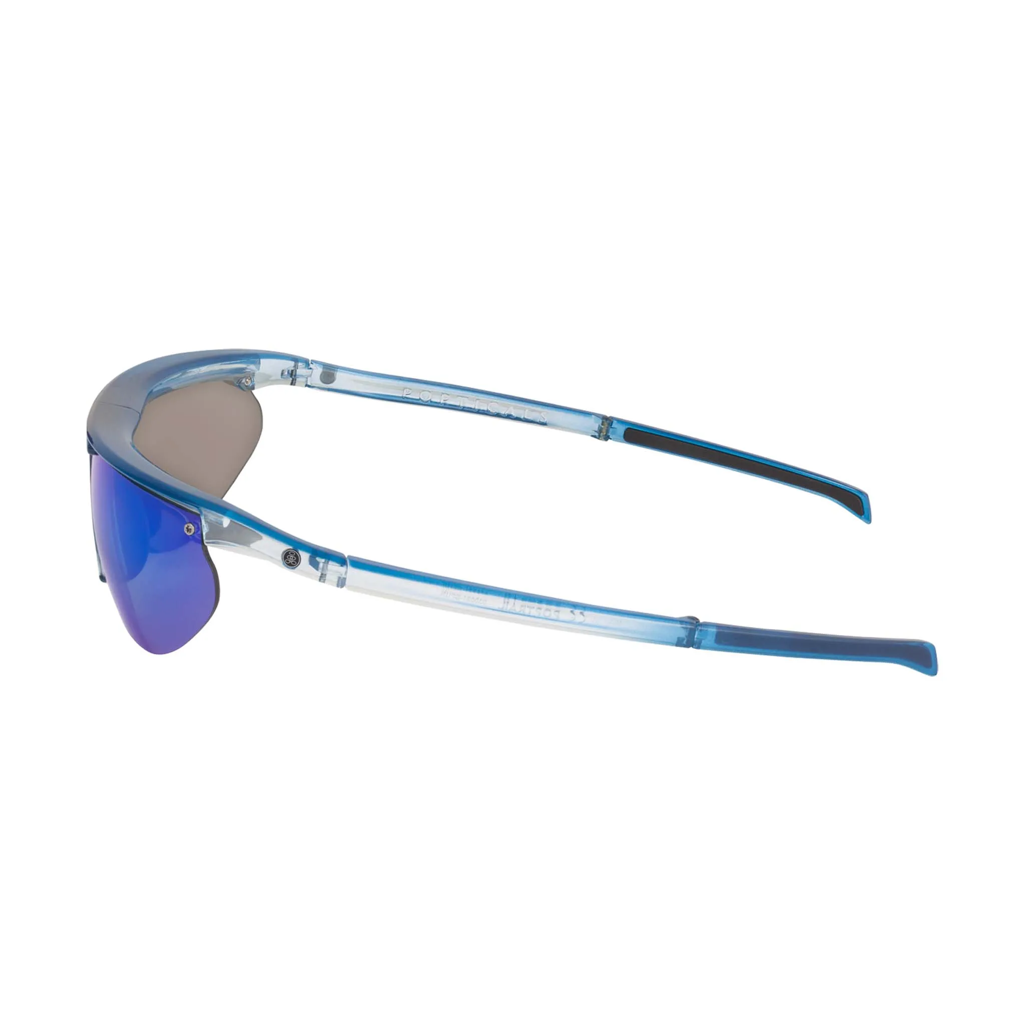 POPTRAIL | Polarized, Gloss Blue/Crystal, Blue Mirror, Small