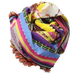 Printed Fringe Scarf