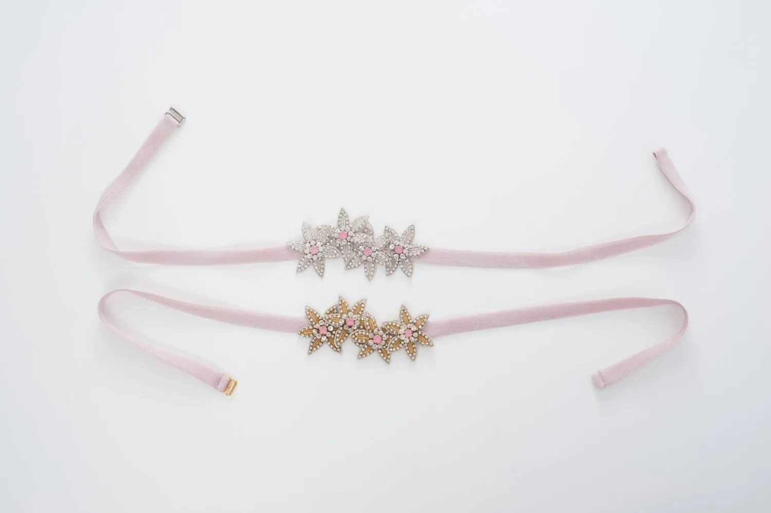Silver beaded Starfish bridesmaids belt SB170688-S