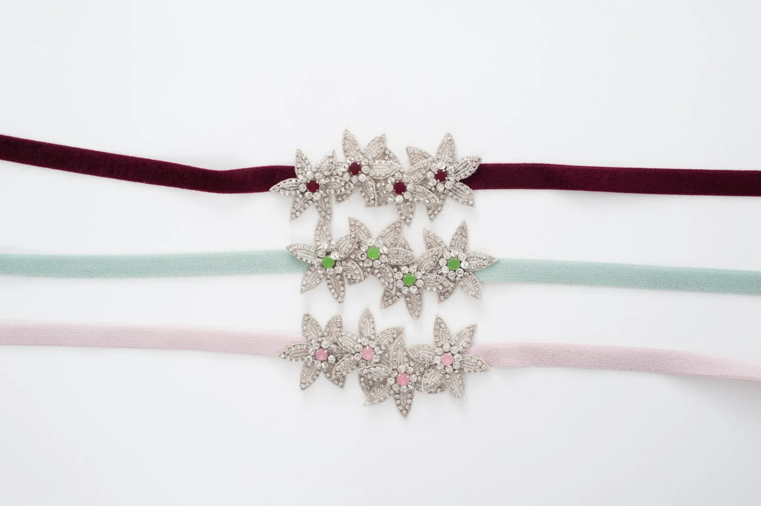 Silver beaded Starfish bridesmaids belt SB170688-S