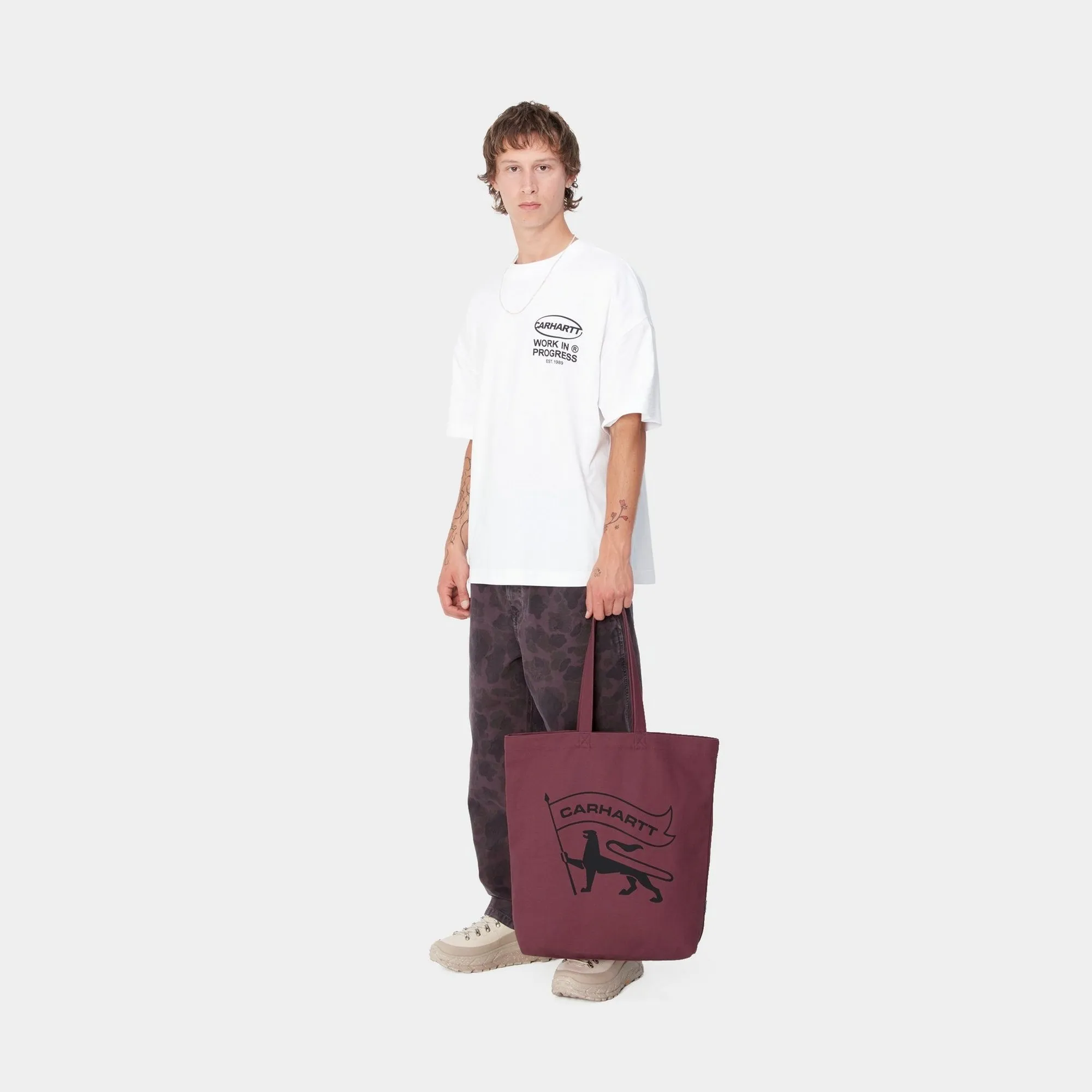 Stamp Tote | Dusty Fuchsia / Black