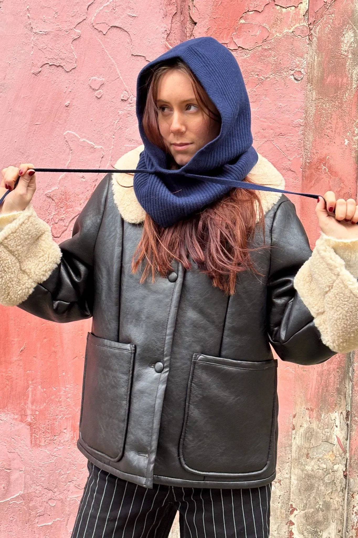 TBCo Navy Knitted Hood