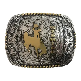 Wyoming — Scrolled Rectangle Bead Edge Buckle